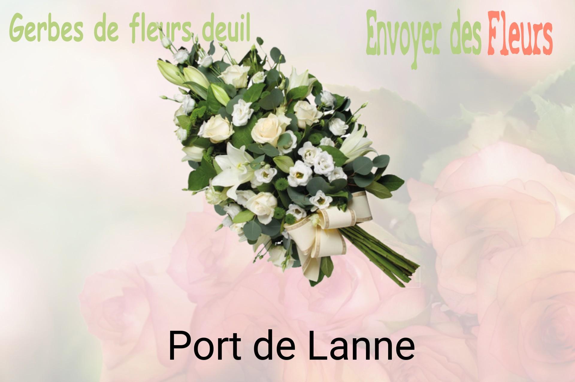 Gerbe de fleurs de deuil livrée à Port-de-Lanne